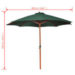 vidaXL Parasol Vert 258 cm