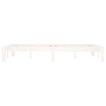 vidaXL Cadre de lit Blanc Bois de pin massif 120x200 cm