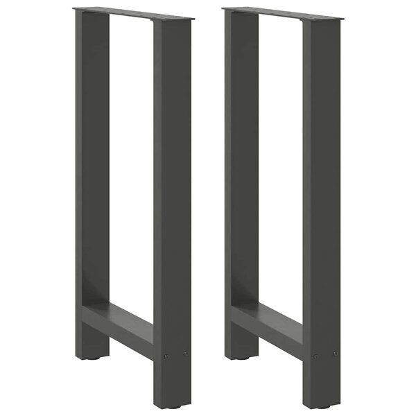 vidaXL Pieds de table de bar Anthracite 2 pièces 40 x (90-91) cm Acier