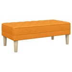 vidaXL Ensemble de Canapés avec coussin 2 Pièces Jaune foncé Polyester