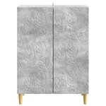 vidaXL Buffet Gris béton 66 x 34 5 x 90 cm Bois d'ingénierie