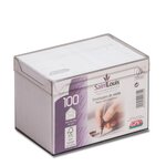 Boîte plexi de 100 enveloppes de visite blanches 90x140 100 g/m² gommées gpv