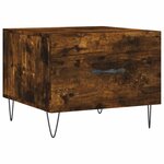 vidaXL Tables basses 2 Pièces chêne fumé 50x50x40 cm bois d'ingénierie