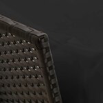 vidaXL Canapé de jardin avec coussins Noir Résine tressée