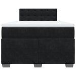 vidaXL Sommier à lattes de lit avec matelas Noir 120x200 cm Velours