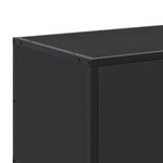 vidaXL Meuble TV noir 100x35x41 cm bois d'ingénierie et métal