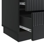 vidaXL Cabinet de chevet Noir 62 x 34 5 x 44 5 cm Bois d'ingénierie