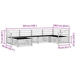 vidaXL Ensemble de canapés d'extérieur 6 pc Naturel