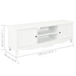 vidaXL Meuble TV Blanc 120x30x40 cm Bois