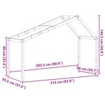 vidaXL Toit de lit pour enfants 213x95 5x144 5 cm bois de pin massif