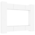 vidaXL Ensemble de meubles TV 8 Pièces Blanc Bois d'ingénierie
