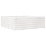 vidaXL Jardinière blanc 70x70x23 cm bois de pin massif