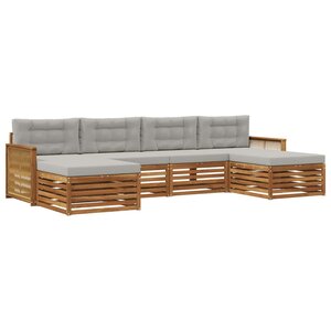 vidaXL Ensemble de canapés d'extérieur 6 pc Bois d'Acacia Massif