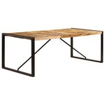 vidaXL Table de salle à manger 220x100x75 cm Bois de manguier solide