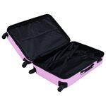 Vidaxl ensemble de valises rigides 2 pièces rose abs