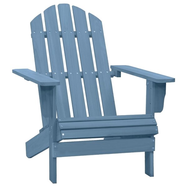 vidaXL Chaise de jardin Adirondack Bois de sapin massif Bleu