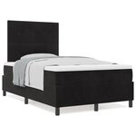 vidaXL Lit-sommier avec Matelas Noir 120x200 cm Velours