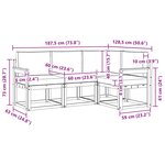vidaXL Ensemble de canapés d'extérieur 4 pc Blanc et Beige