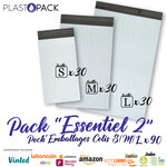 Pack essentiel 2 poch’emballages colis s/m/l x 90