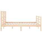 vidaXL Cadre de lit avec tête de lit 140x200 cm bois massif