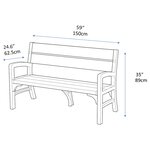 Keter banc de jardin à 3 places montero 233308