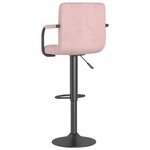 vidaXL Tabourets de bar lot de 2 rose velours