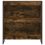 vidaXL Bibliothèque Chêne Fumé 80 x 30 x 155 cm Bois d'ingénierie