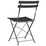 Chaises de jardin pliantes vidaXL 2 Pièces anthracite en acier