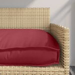 vidaXL Set de coussins de palette 2 Pièces Rouge bordeaux 150 x 40 x 8 cm