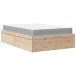 vidaXL Lit avec matelas 140x190 cm bois massif de pin