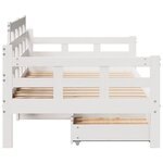 vidaXL Lit de jour et tiroirs sans matelas blanc 90x190 cm bois massif