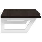 vidaXL Étagère de vasque murale acier et bois de chêne massif