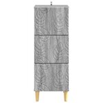 vidaXL Armoire à tiroirs Sonoma gris 33 x 34 5 x 90 cm