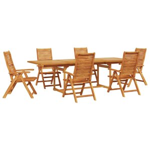 vidaXL Ensemble de salle à manger pour jardin 7 pc Marron