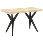 vidaXL Table de salle à manger 120x60x76 cm Bois solide de manguier