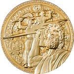 ZEUS AT OLYMPIA Gold Gilded 2 Once Argent Coin 10000 Francs Tchad 2024