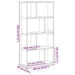 vidaXL Bibliothèque chêne marron 60x20x120 cm bois d'ingénierie