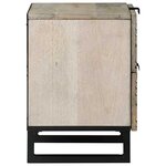 vidaXL Cabinet de chevet avec tiroir Blanc et noir 40 x 33 x 46 cm