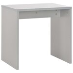 vidaXL Coiffeuse avec miroir et tabouret Gris 104x45x131 cm
