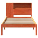 vidaXL Lit bibliothèque sans matelas cire marron 100x200 cm pin massif