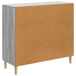 vidaXL Buffet Sonoma gris 89 x 34 5 x 80 cm Bois d'ingénierie