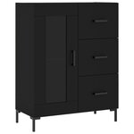 vidaXL Buffet noir 69 5x34x90 cm bois d'ingénierie