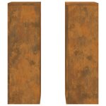 vidaXL Supports de plantes d'extérieur Colonne 2 Pièces 24x24x75 cm Acier patiné