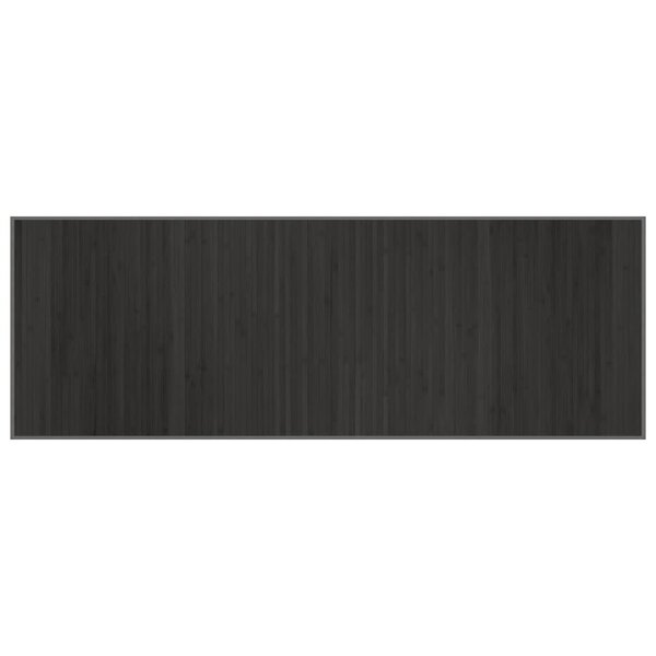 vidaXL Tapis rectangulaire gris 70x200 cm bambou