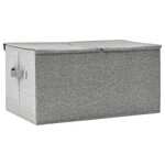 vidaXL Boîte de rangement Tissu 50x30x25 cm Gris