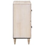 vidaXL Buffet avec porte Blanc 60 x 33 5 x 75 cm Bois de mangue massif