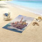 Good morning serviette de plage noah 75x150 cm multicolore