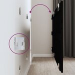 vidaXL Tête de lit murale Noir 159 5x3x60 cm Bois massif de pin