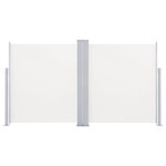 vidaXL Auvent latéral double rétractable de patio 170x600 cm Crème