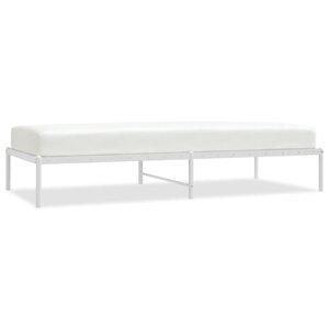 vidaXL Cadre de lit métal blanc 90x200 cm